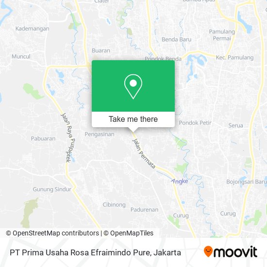 PT Prima Usaha Rosa Efraimindo Pure map