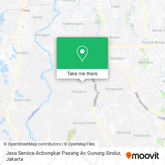 Jasa Service Acbongkar Pasang Ac Gunung Sindur map