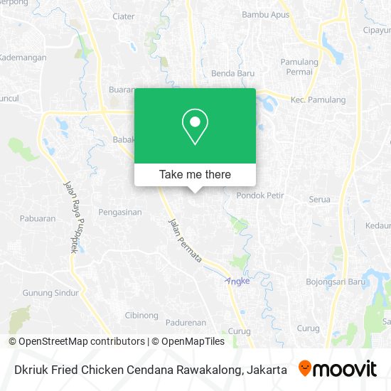 Dkriuk Fried Chicken Cendana Rawakalong map