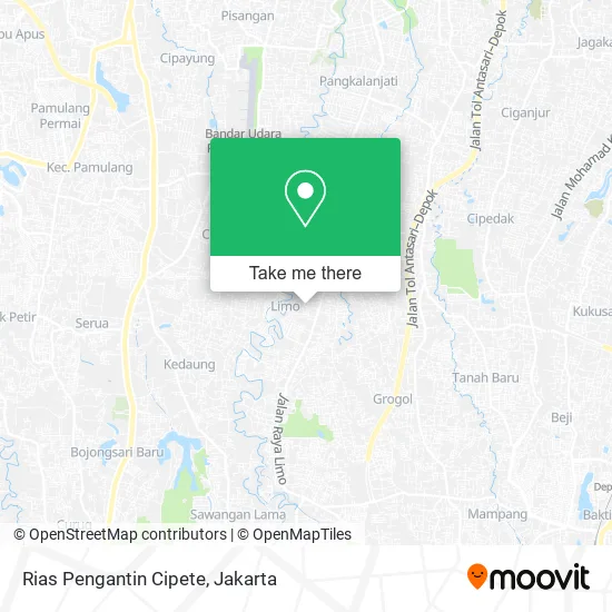 Rias Pengantin Cipete map
