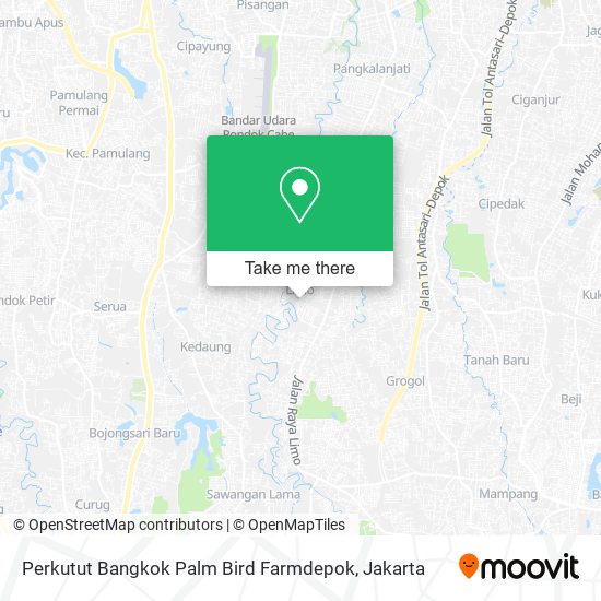 Perkutut Bangkok Palm Bird Farmdepok map