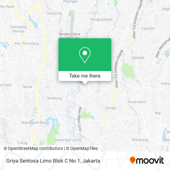 Griya Sentosa Limo Blok C No 1 map