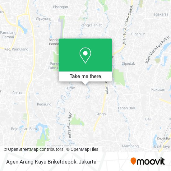 Agen Arang Kayu Briketdepok map