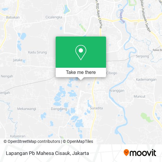 Lapangan Pb Mahesa Cisauk map