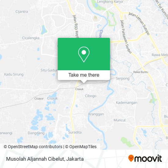 Musolah Aljannah Cibelut map