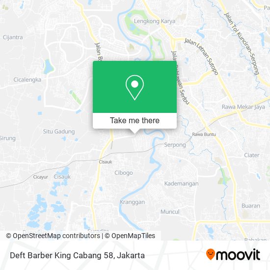 Deft Barber King Cabang 58 map