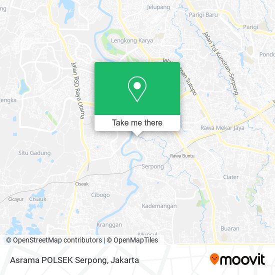 Asrama POLSEK Serpong map