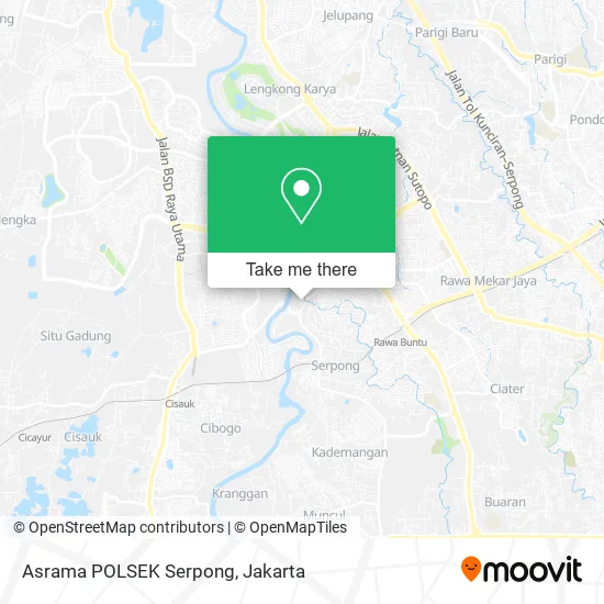 Asrama POLSEK Serpong map