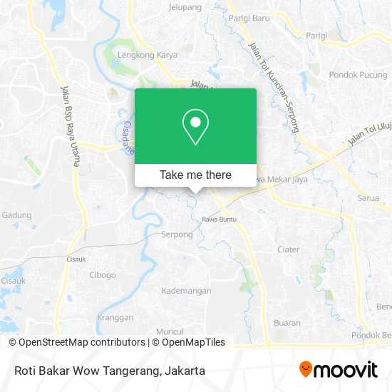 Roti Bakar Wow Tangerang map