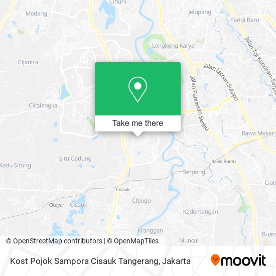 Kost Pojok Sampora Cisauk Tangerang map