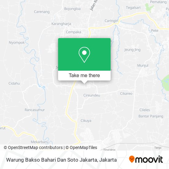 Warung Bakso Bahari Dan Soto Jakarta map