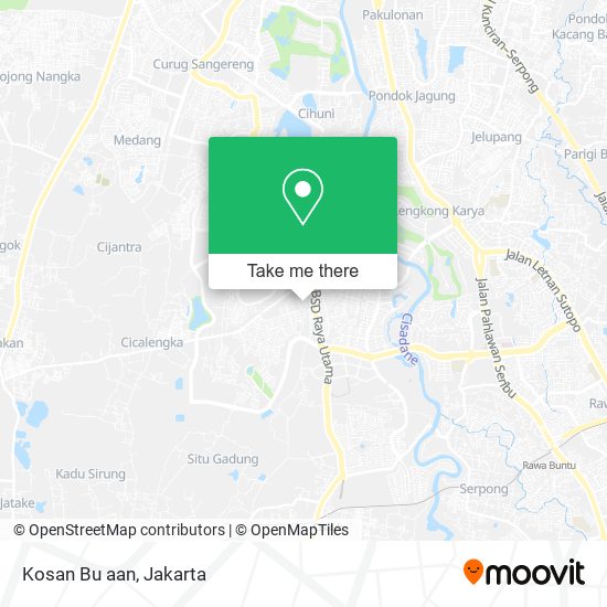 Kosan Bu aan map