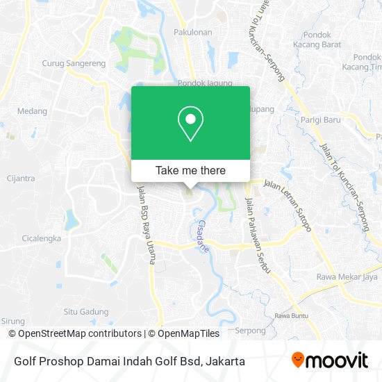 Golf Proshop Damai Indah Golf Bsd map