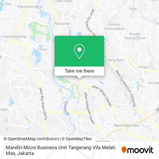 Mandiri Micro Business Unit Tangerang Vila Melati Mas map