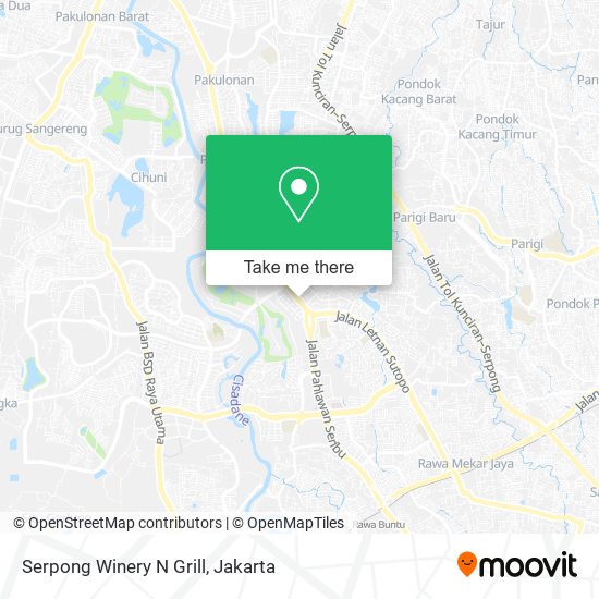 Serpong Winery N Grill map