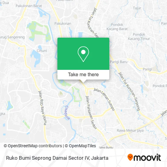 Ruko Bumi Seprong Damai Sector IV map