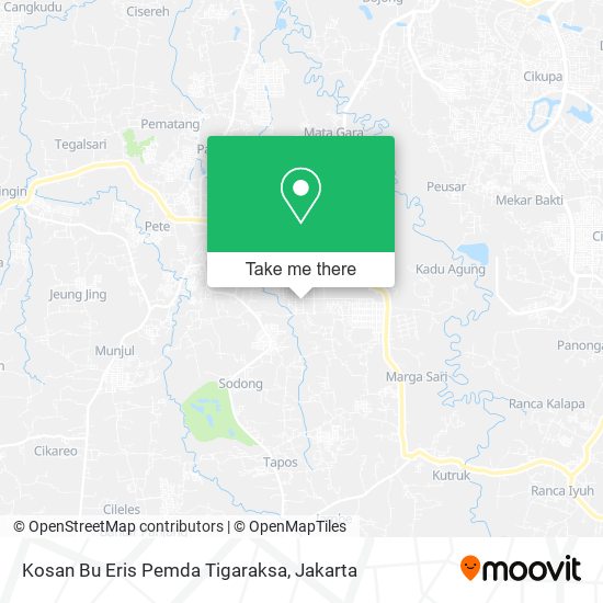 Kosan Bu Eris Pemda Tigaraksa map