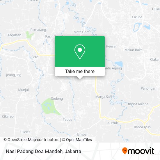 Nasi Padang Doa Mandeh map