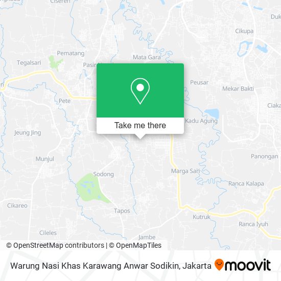 Warung Nasi Khas Karawang Anwar Sodikin map