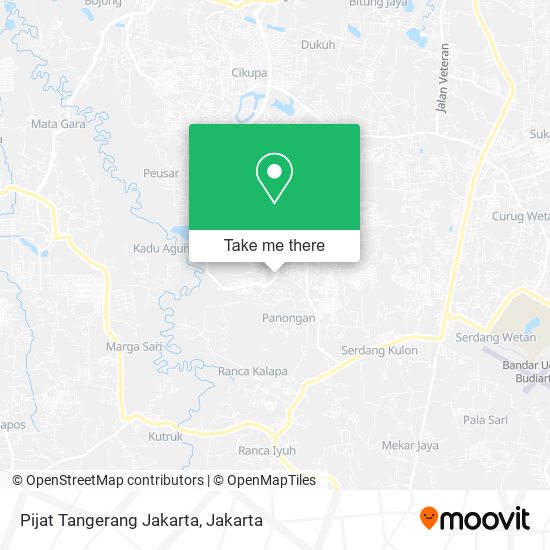 Pijat Tangerang Jakarta map
