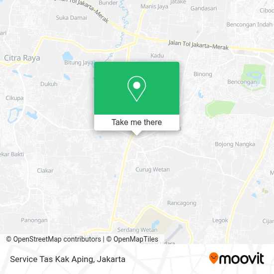 Service Tas Kak Aping map