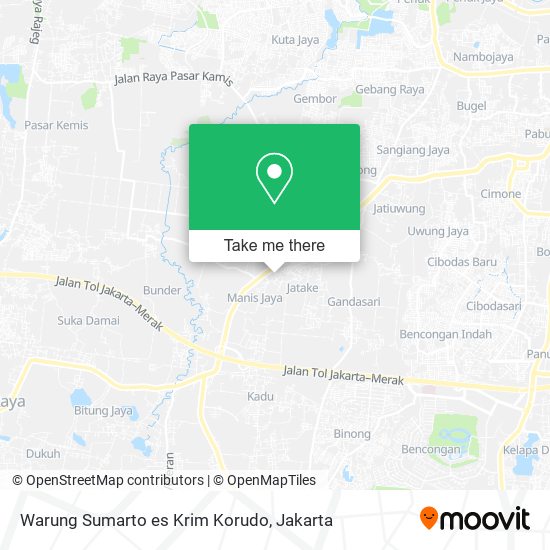 Warung Sumarto es Krim Korudo map