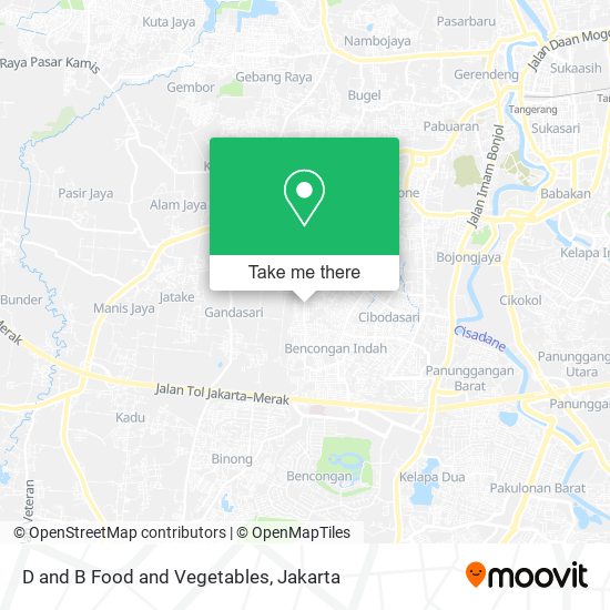 D and B Food and Vegetables map