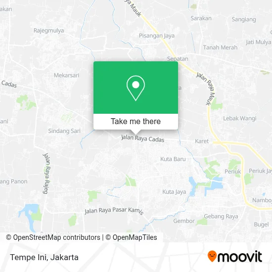 Tempe Ini map
