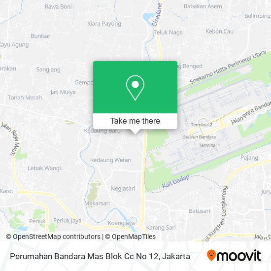 Perumahan Bandara Mas Blok Cc No 12 map