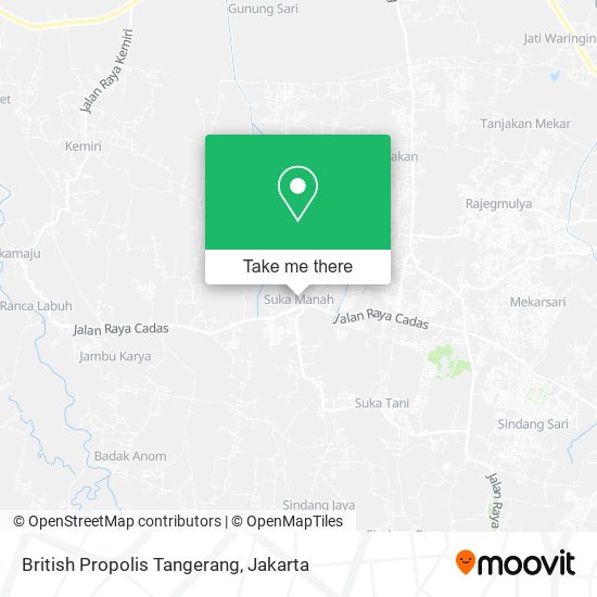 British Propolis Tangerang map