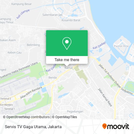 Servis TV Gaga Utama map