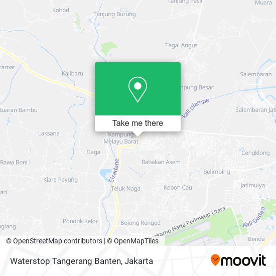 Waterstop Tangerang Banten map