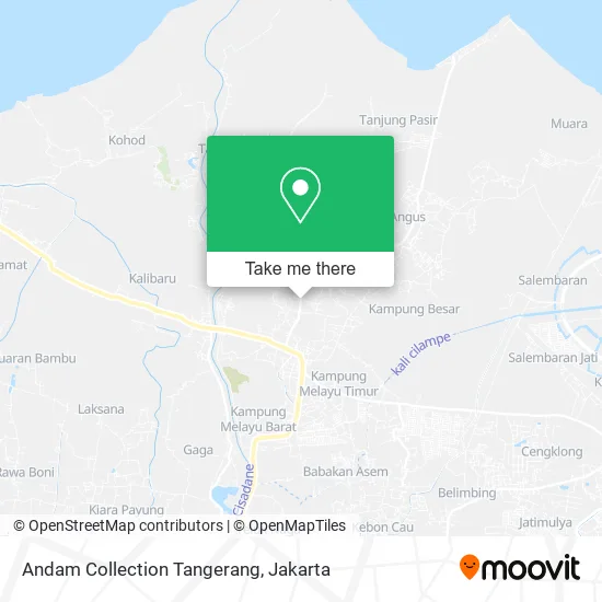 Andam Collection Tangerang map