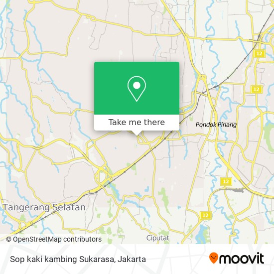 Sop kaki kambing Sukarasa map