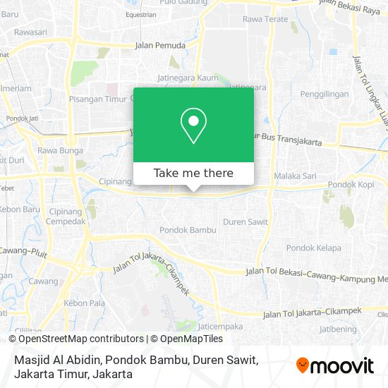 Masjid Al Abidin, Pondok Bambu, Duren Sawit, Jakarta Timur map