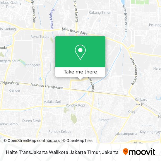 Halte TransJakarta Walikota Jakarta Timur map