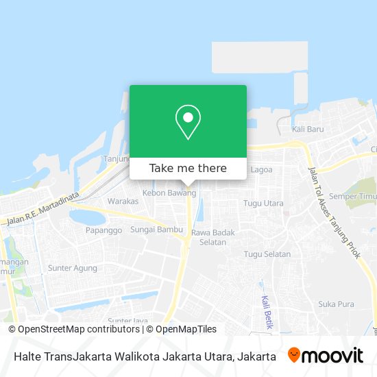 Halte TransJakarta Walikota Jakarta Utara map