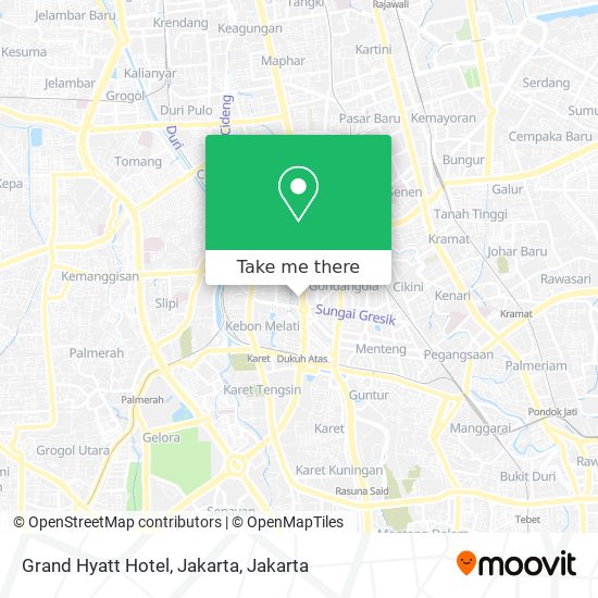 Grand Hyatt Hotel, Jakarta map