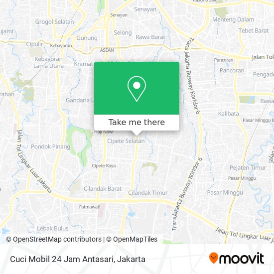Cuci Mobil 24 Jam Antasari map