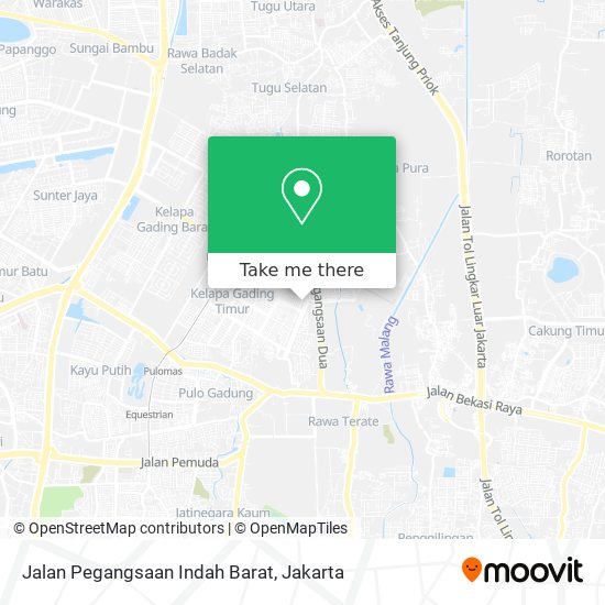 Jalan Pegangsaan Indah Barat map