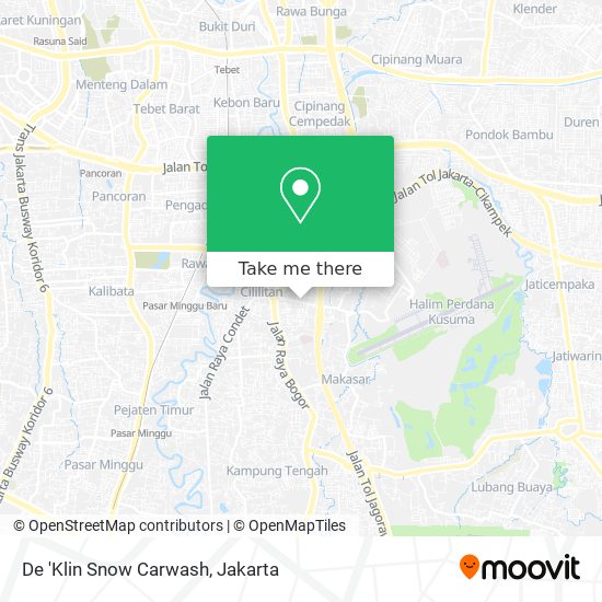 De 'Klin Snow Carwash map