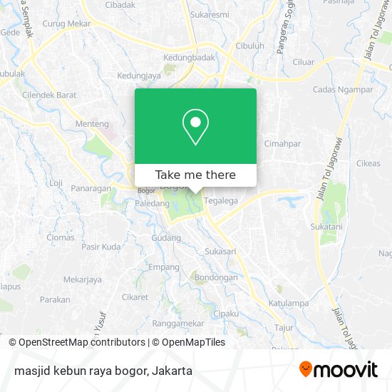 masjid kebun raya bogor map