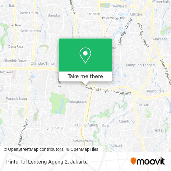 Pintu Tol Lenteng Agung 2 map