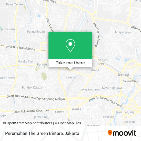 Perumahan The Green Bintara map