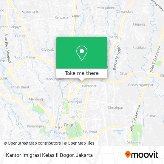 Kantor Imigrasi Kelas II Bogor map