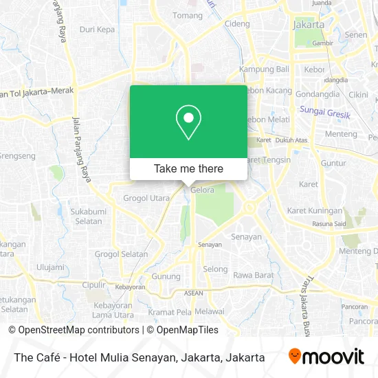 The Café -  Hotel Mulia Senayan, Jakarta map