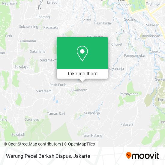 Warung Pecel Berkah Ciapus map