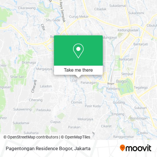Pagentongan Residence Bogor map