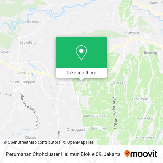 Perumahan Citohcluster Halimun Blok e 09 map