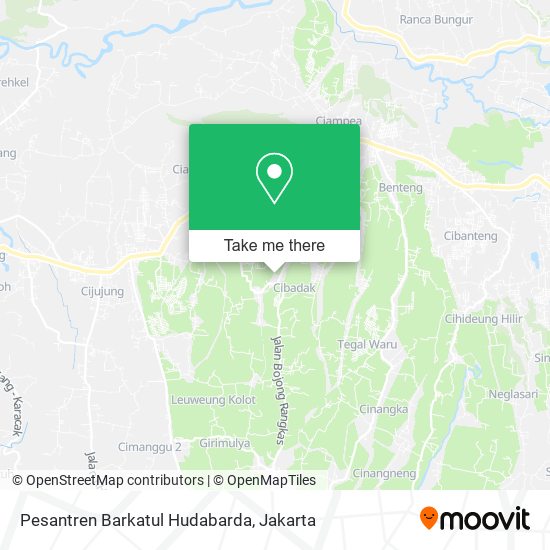 Pesantren Barkatul Hudabarda map